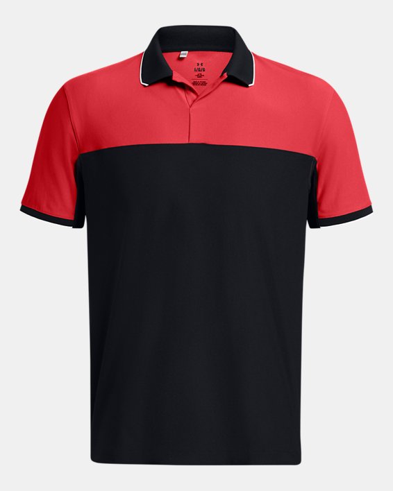 Polo UA Tour Tips Blocked pour homme, Red, pdpMainDesktop image number 2